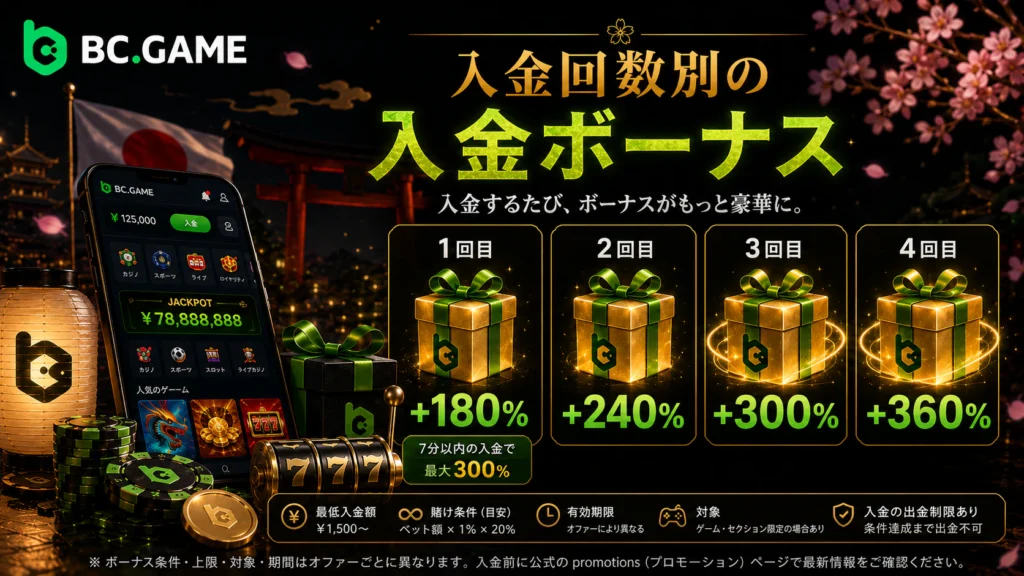 Bonuses by deposit number