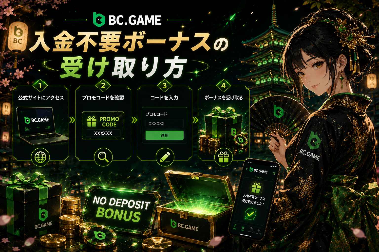 BC Game 入金不要ボーナスの受け取り方