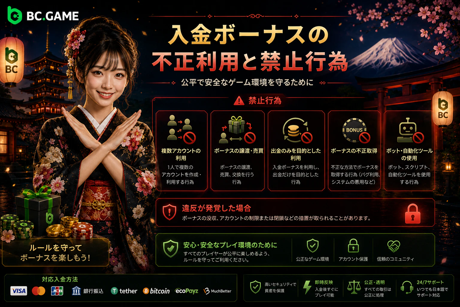 Deposit bonus abuse and prohibited conduct