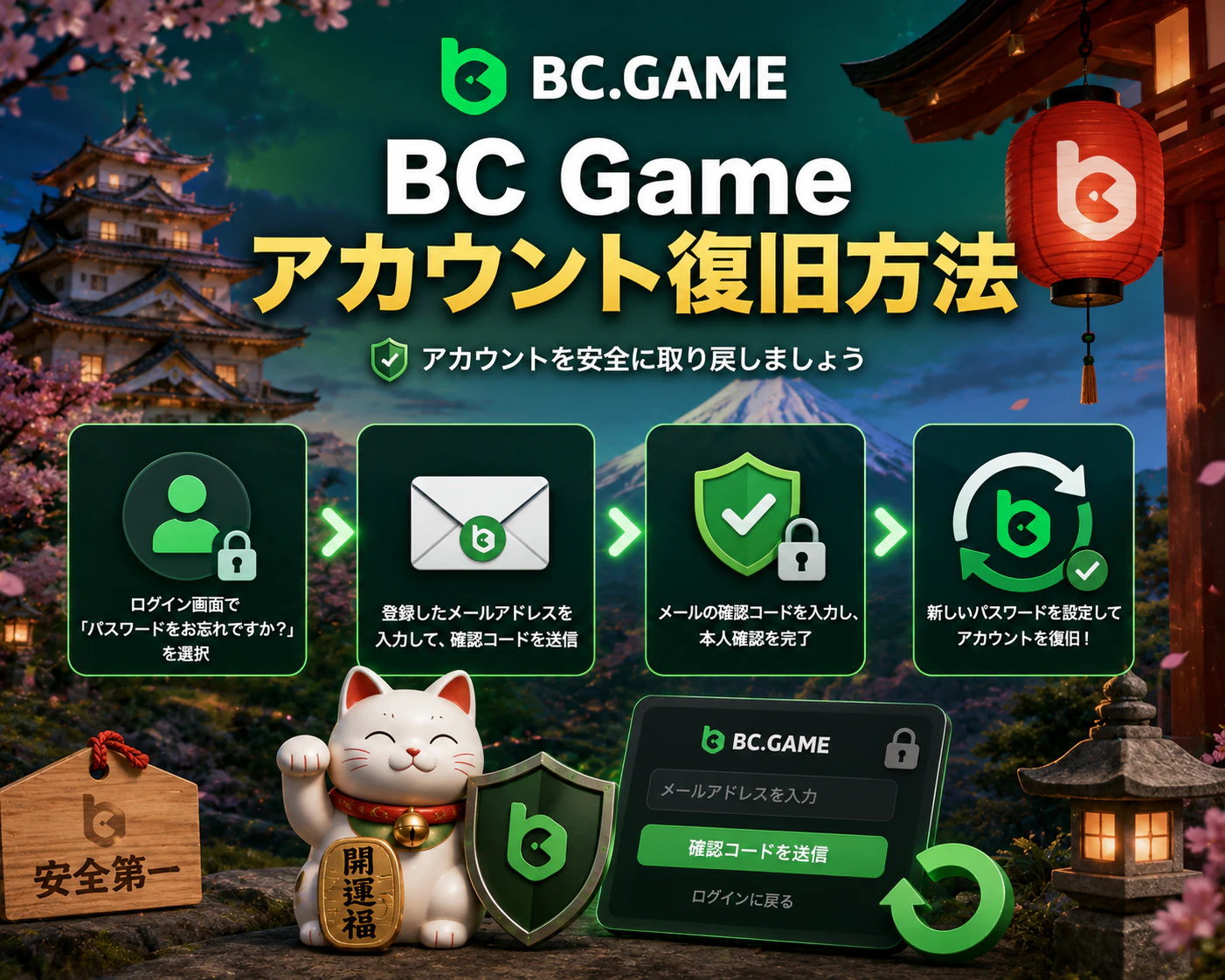 BC Game アカウント復旧方法